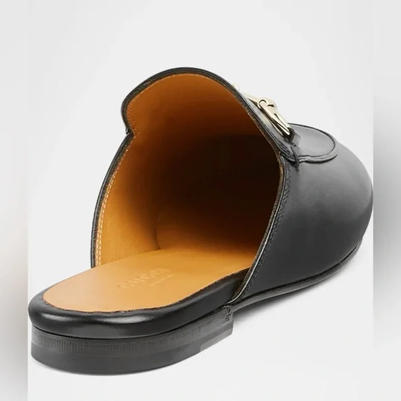 Gucci size 7 Princetown black leather mules loafer slides - Picture 3 of 9
